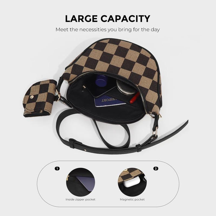 Valdina Checkered Canvas Bag