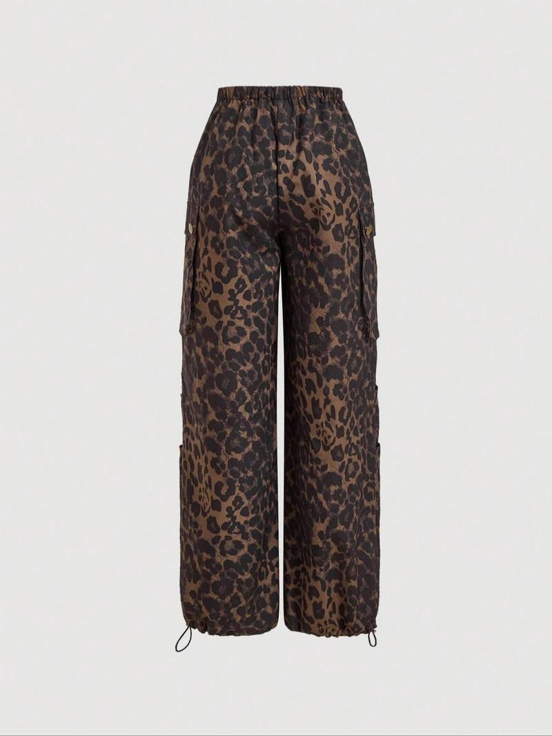 Catania Leopard Cargo Trousers