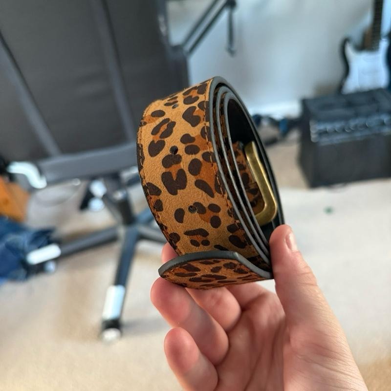 Monaco Leopard Suede Belt