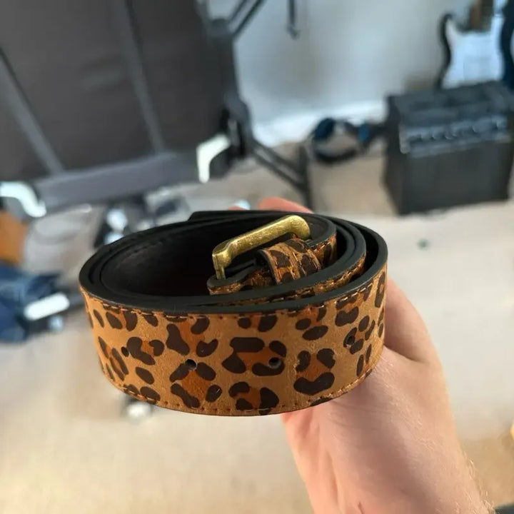 Monaco Leopard Suede Belt