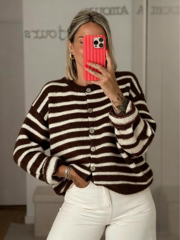 Calidora Striped Knit Cardigan