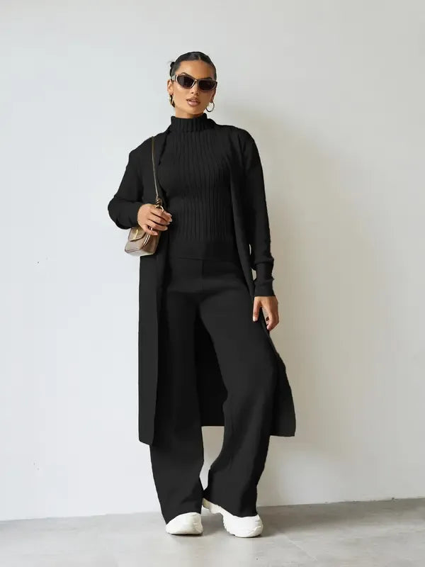 Velastra 3 Piece Ribbed Knit Set