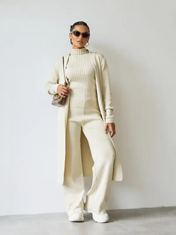 Velastra 3 Piece Ribbed Knit Set