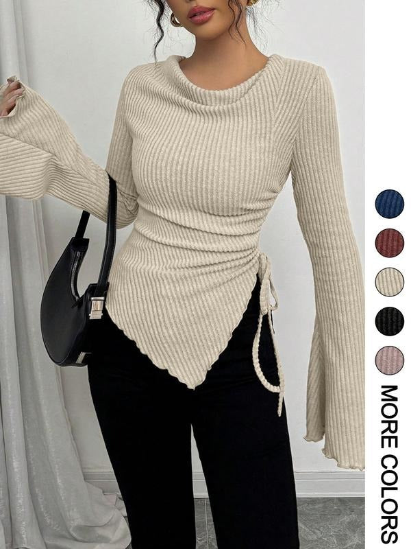 Bellagio Wrap Rib Knit Top