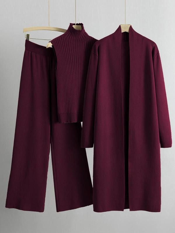 Velastra 3 Piece Ribbed Knit Set