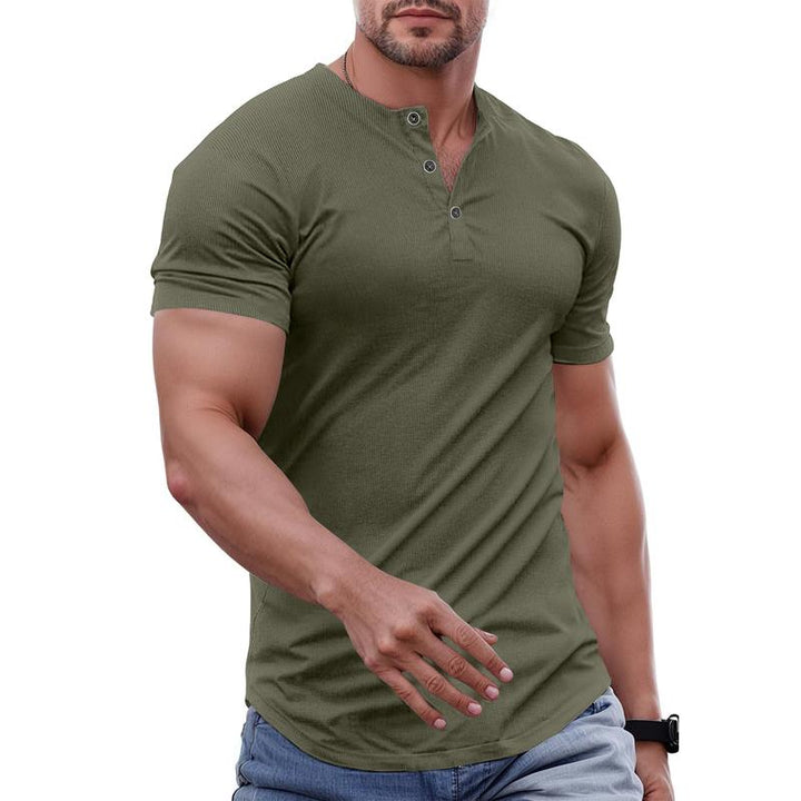 Lorano Buttoned Henley Tee