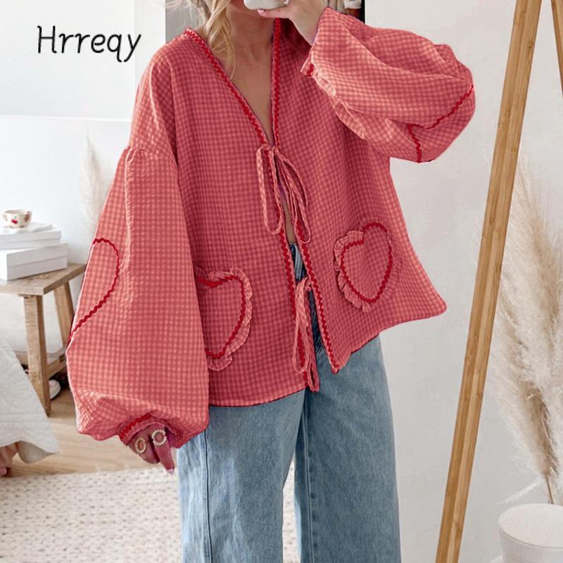 Belluno Gingham Heart Blouse